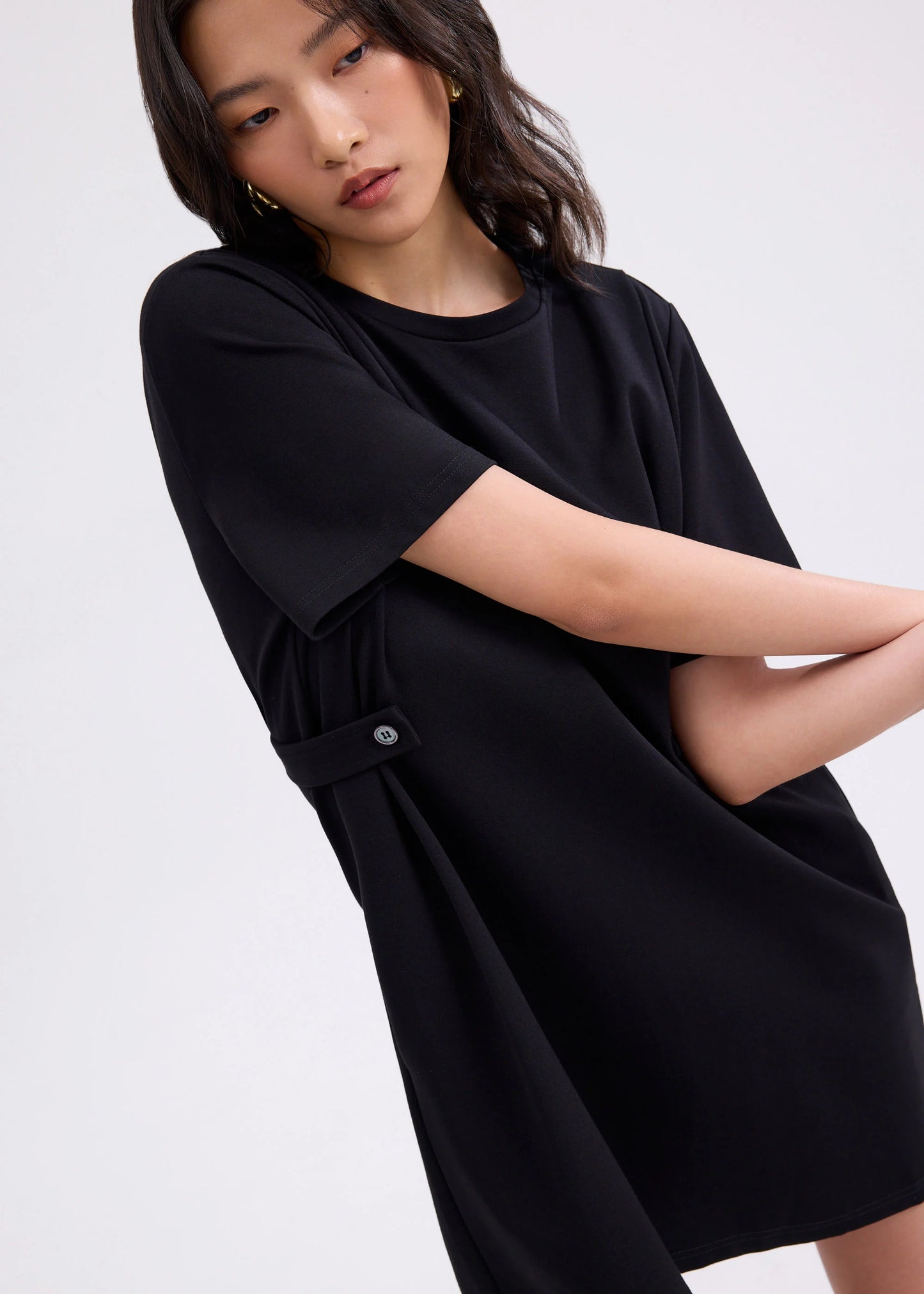 Hyacinth Round Neck A-line Mini Dress
