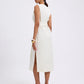 Poppy Round Neck Column Midi Dress