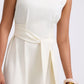 Poppy Round Neck Column Midi Dress