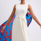 Poppy Round Neck Column Midi Dress