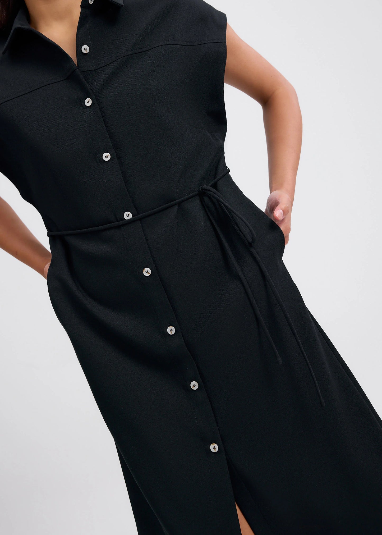 Lian Button Down Column Midaxi Dress