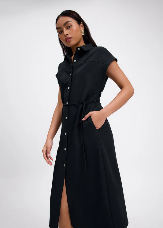 Lian Button Down Column Midaxi Dress