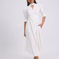 V-neck Puff Sleeve Fit & Flare Midaxi Dress in Garden City Blooms