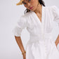 V-neck Puff Sleeve Fit & Flare Midaxi Dress in Garden City Blooms