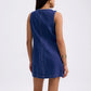 Denim Round Neck Shift Mini Dress