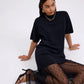 Knit Round Neck Shift Mini Dress