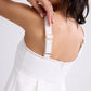 Denim Straight Neck Babydoll Mini Dress