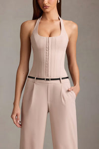 Beige Elegant Co-Ord Set with Modern Fit By Belleci image 3