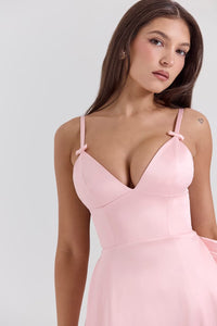 Blush Satin Midi Dress By Belleci image 3