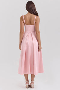 Blush Satin Midi Dress By Belleci image 5