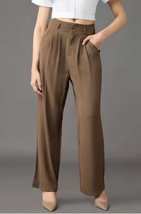 Belleci Brown Signature High Waist Wide Leg Trouser image 2
