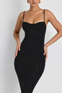 Classic Black Elegance Bodycon Dress By Belleci image 4