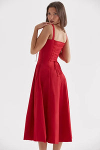 Eterna Red Sculpted Dress by Belleci image 2