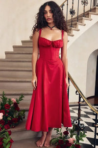 Eterna Red Sculpted Dress by Belleci image 5