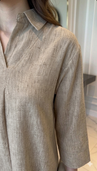 Beige Linen Grace Two-Piece Set By Belleci image 4