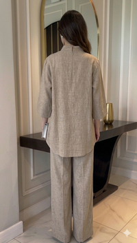 Beige Linen Grace Two-Piece Set By Belleci image 7