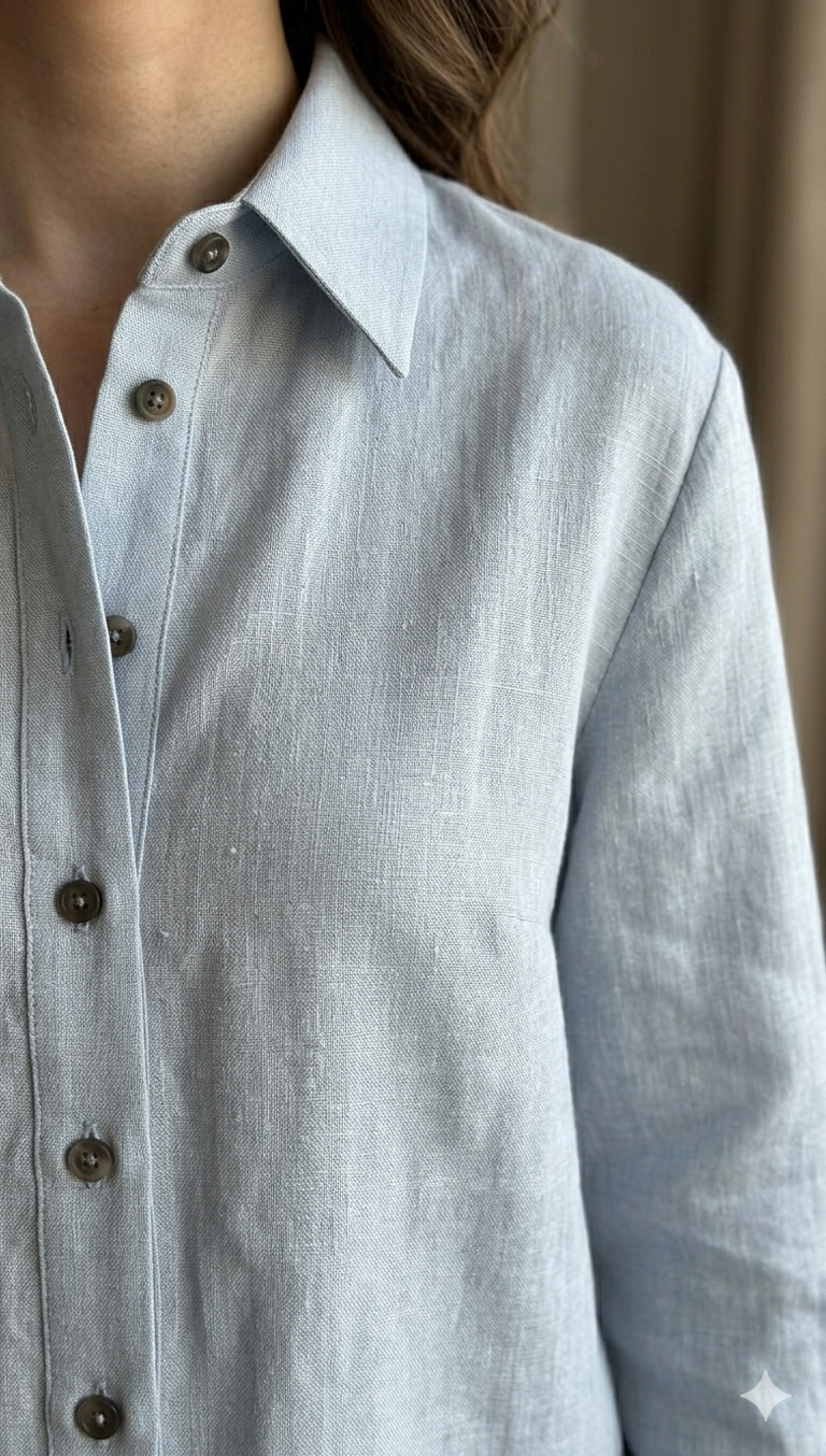 Belleci Sky Blue Signature Linen Relaxed Co-ord Set