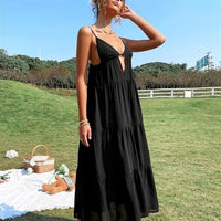 Midnight Breeze Flowing Black Maxi Dress by Belleci image 5