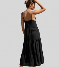 Midnight Breeze Flowing Black Maxi Dress by Belleci image 4