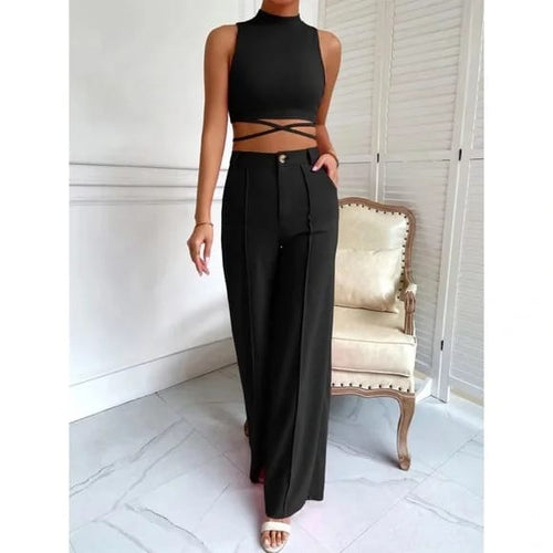 Noir Cut-Out Co-Ord Set By Belleci