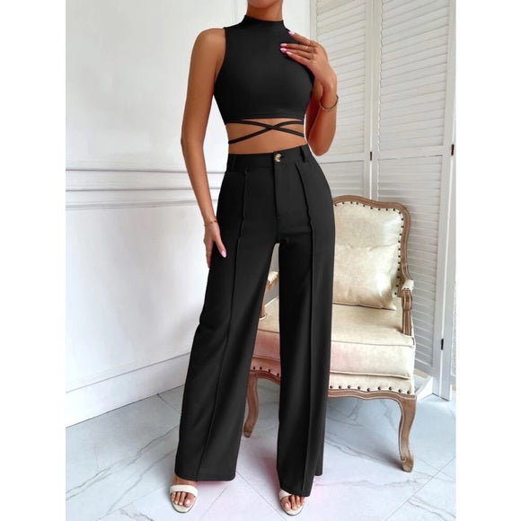 Noir Cut-Out Co-Ord Set By Belleci