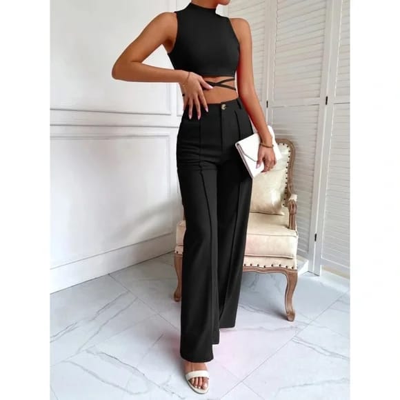 Noir Cut-Out Co-Ord Set By Belleci