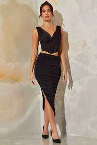 Noir Sculpted Corset Co-Ord By Belleci image 2