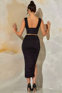 Noir Sculpted Corset Co-Ord By Belleci image 4
