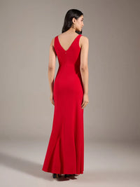 Red Contemporary Fit Maxi Dress By Belleci image 2