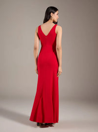 Red Contemporary Fit Maxi Dress By Belleci image 4