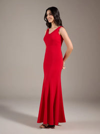 Red Contemporary Fit Maxi Dress By Belleci image 5