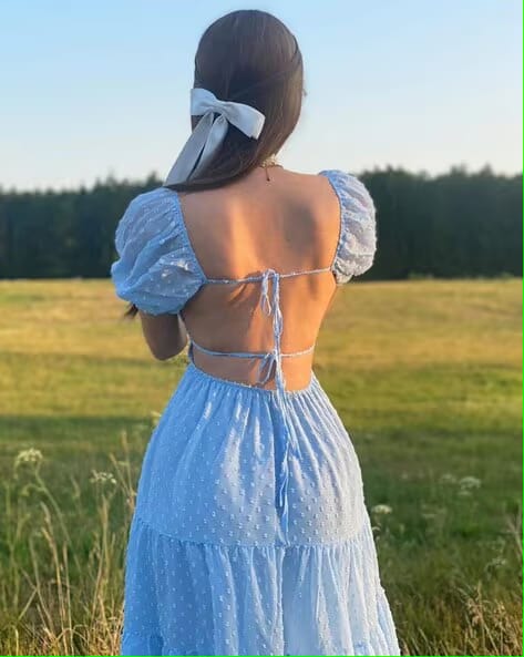 Soft Sky Tiered Midi By Belleci