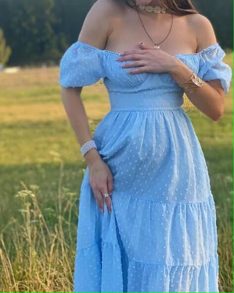 Soft Sky Tiered Midi By Belleci