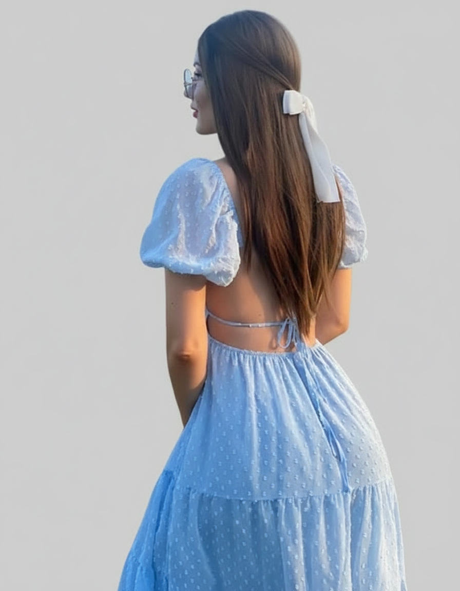 Soft Sky Tiered Midi By Belleci